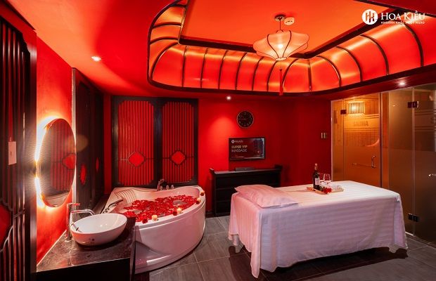 Các phòng ở massage vip Hoa Kiều được thiết kế trang nhã, tinh tế